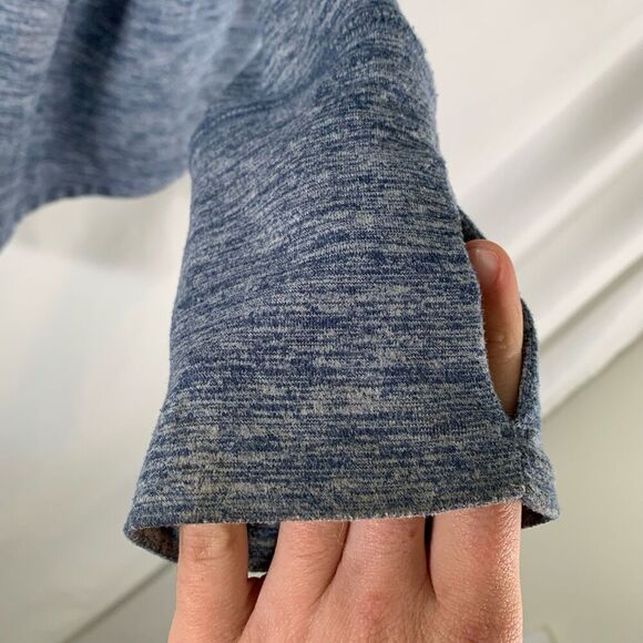 Nike Cardigan Women's Small Blue Heathered Open Front Dri-Fit Long Sleeve - Picture 3 of 8